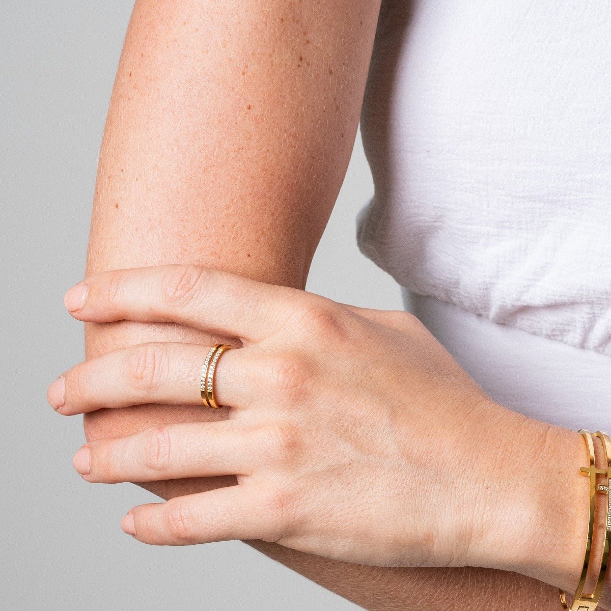 Ring Double Layer 18K Gold Plated