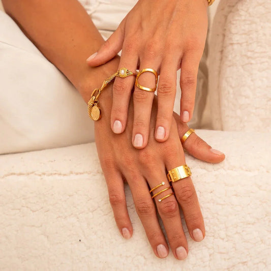 Ring Spiral Fine 18K Gold Plated