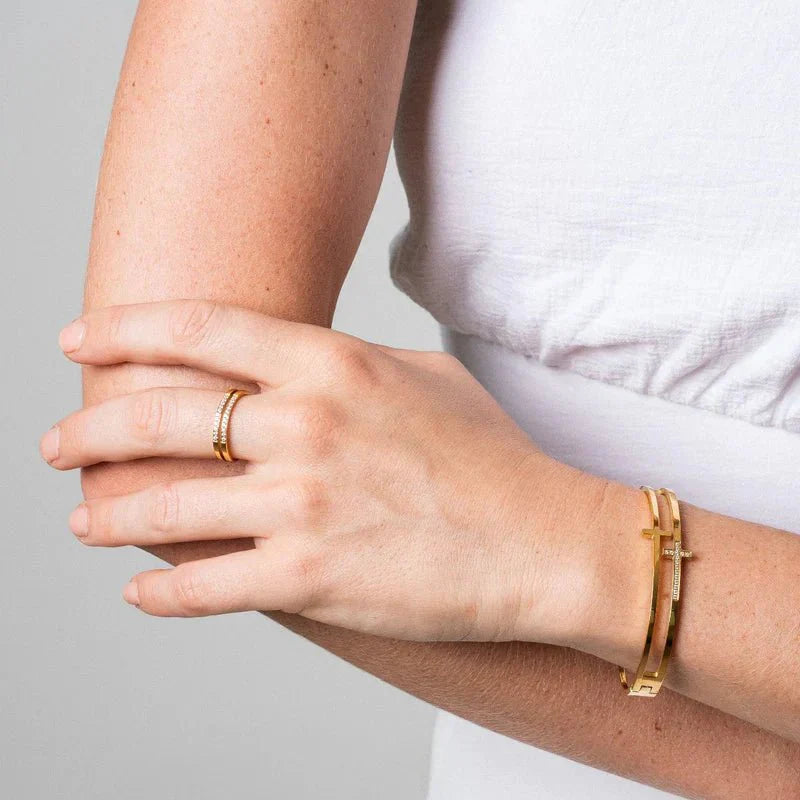 Cross Bracelet 18K Gold Plated