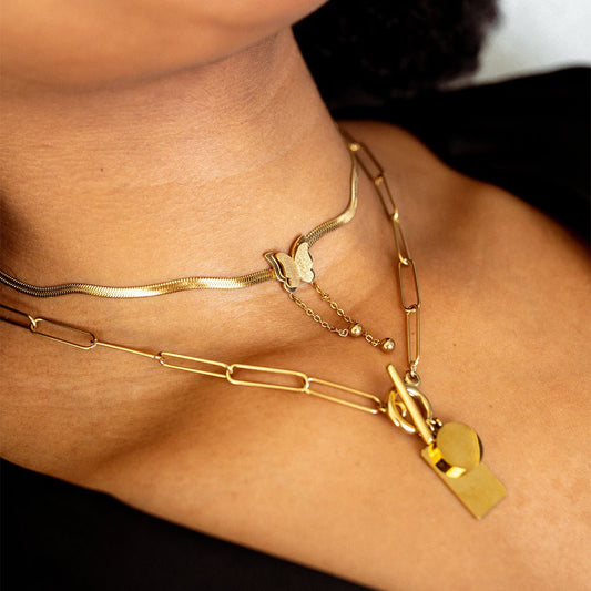Necklace Free Butterfly Mesh 18K Gold Plated