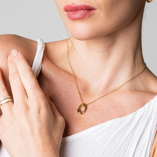 Necklace Link Pendant 18K Gold Plated