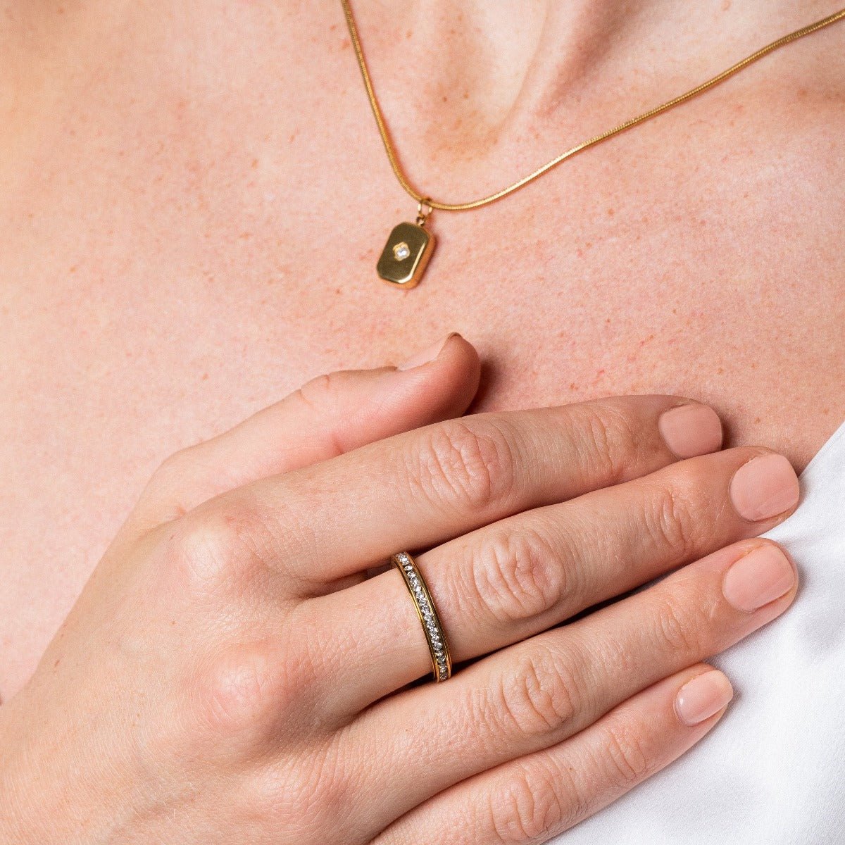Ring Brilliant Rotating 18K Gold Plated