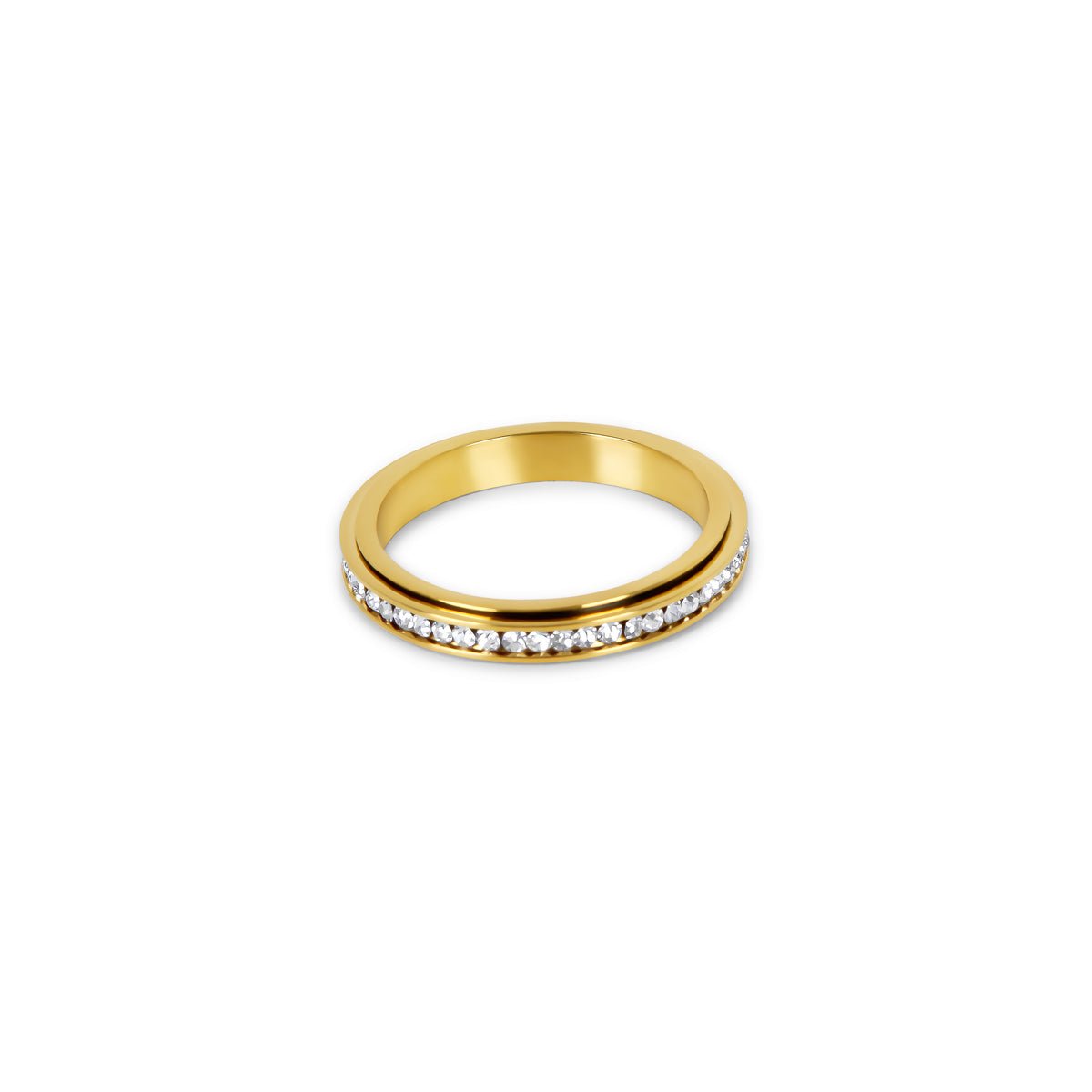 Ring Brilliant Rotating 18K Gold Plated