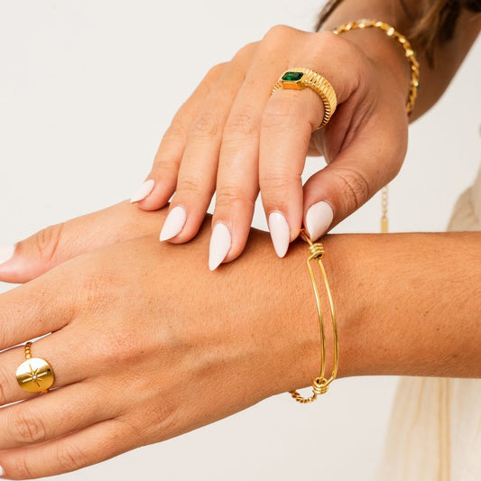 Ring Capri Emerald 18K Gold Plated