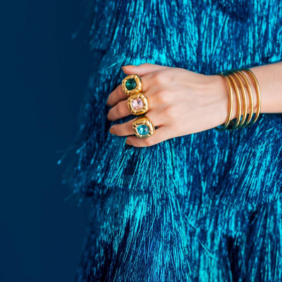 Cocktail Ring Dulcis 18K Gold Plated