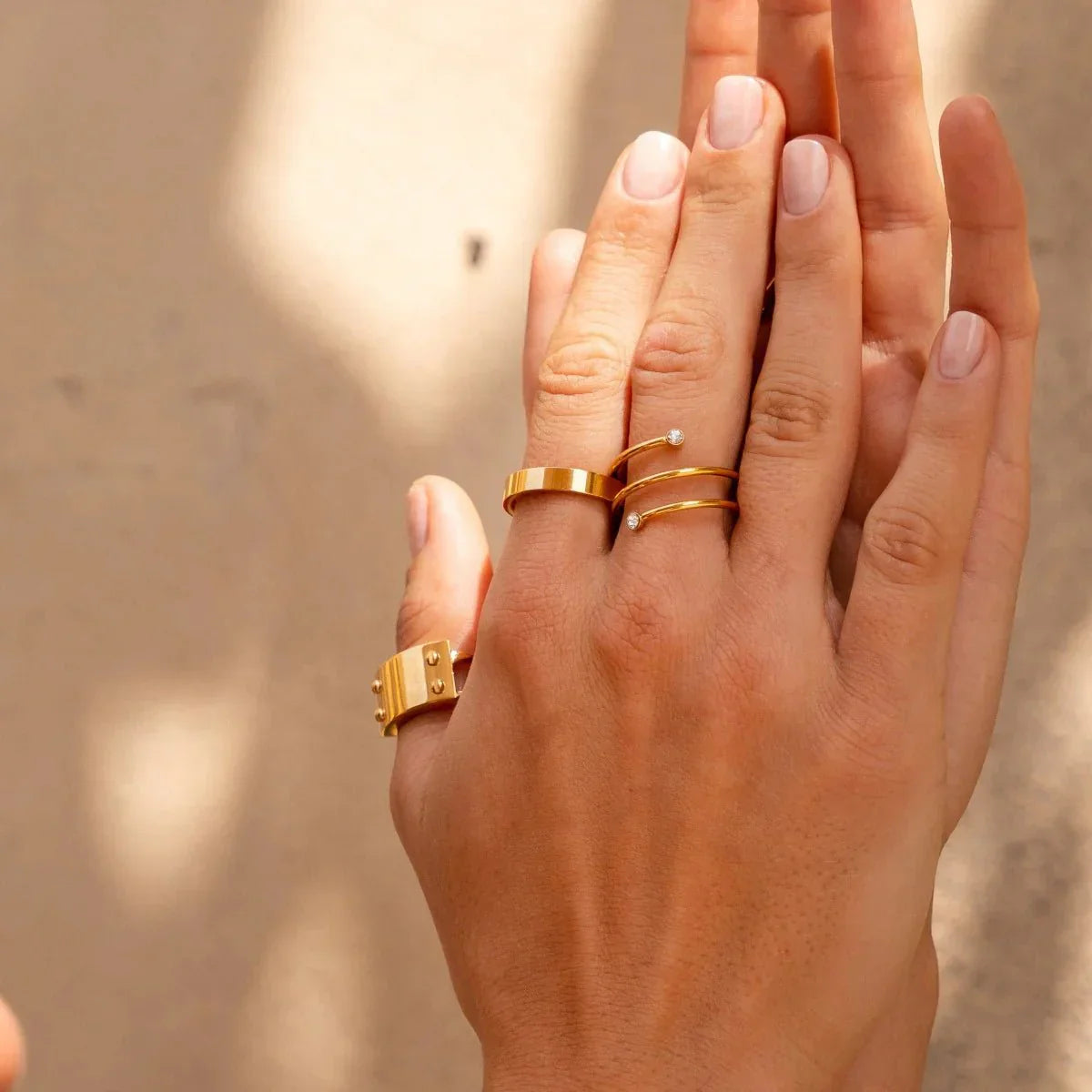 Ring Spiral Fine 18K Gold Plated