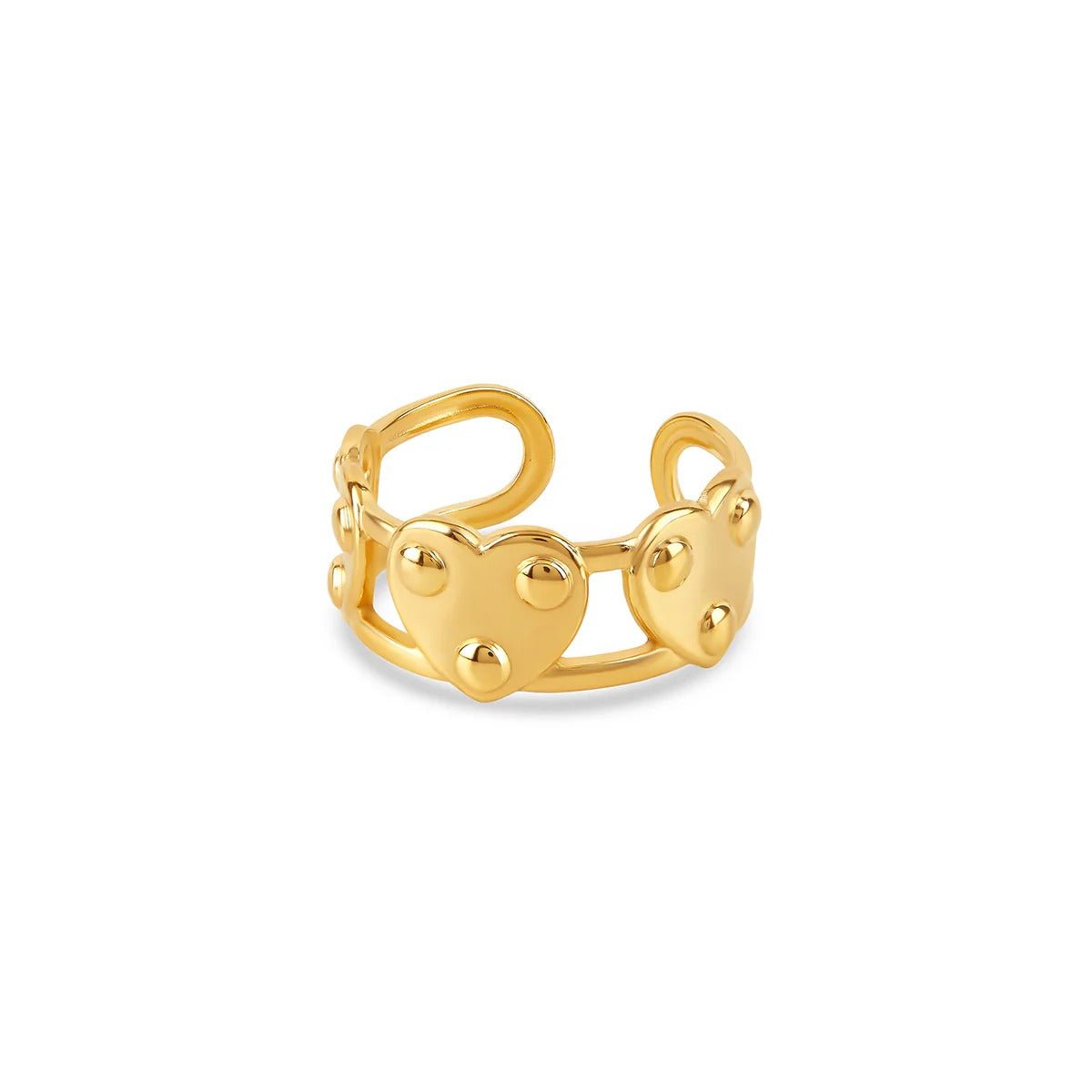 Ring Eterno Heart Adjustable 18K Gold Plated