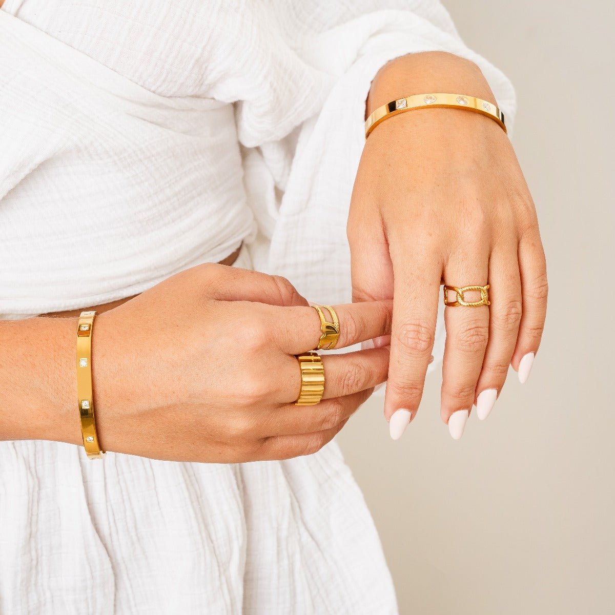 Ring Groove 18K Gold Plated