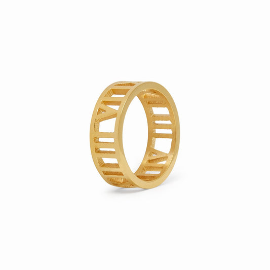 Ring Roman Numeral 18K Gold Plated