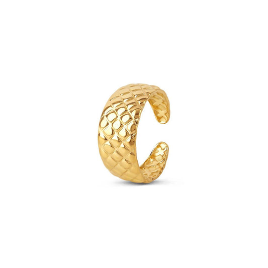 Luxurious Woven Ring Adjustable 18K Gold Plated