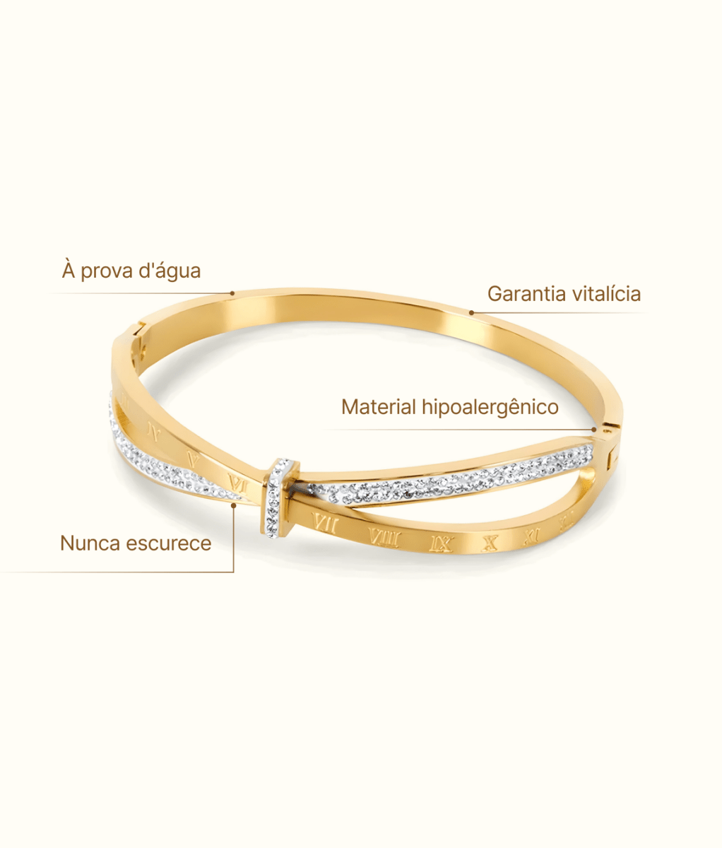 Romano Zirconia Bracelet 18K Gold Plated