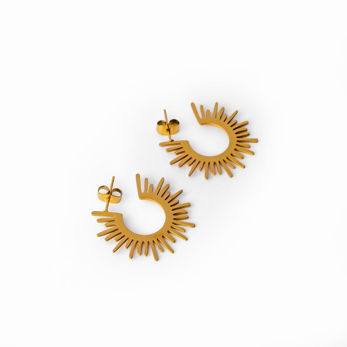 Spike Hoop Earring 18K Gold Plated