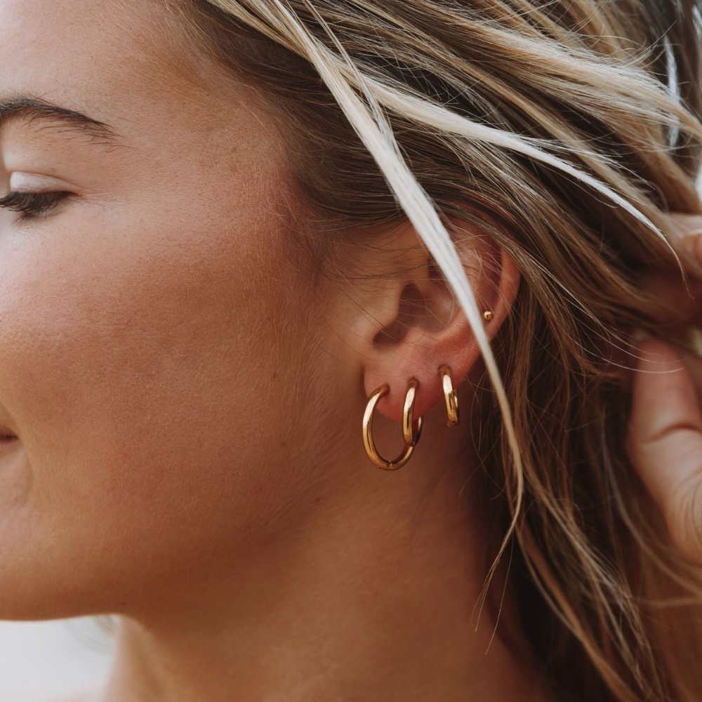 Trio of Hoops Earring 18K Gold Plated