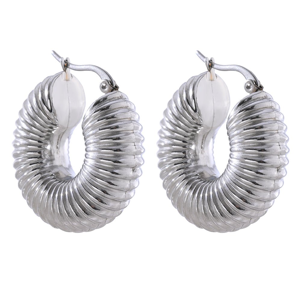 Bold Ziza Hoop Earrings 18K Gold Plated
