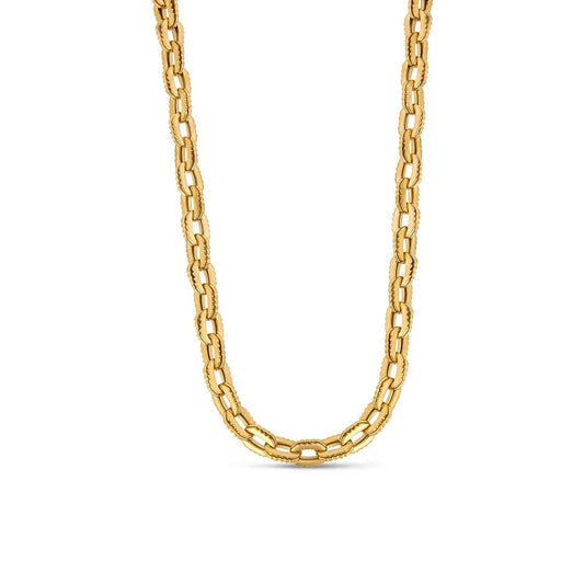 Necklace Links Chunky 18K Gold Plated