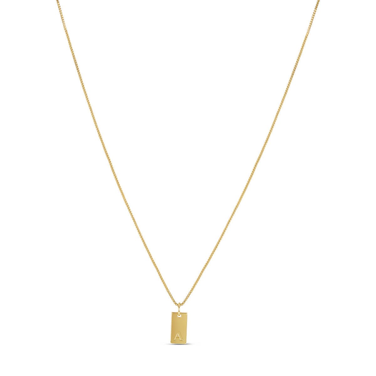 Necklace Letter Initial Minimal 18K Gold Plated