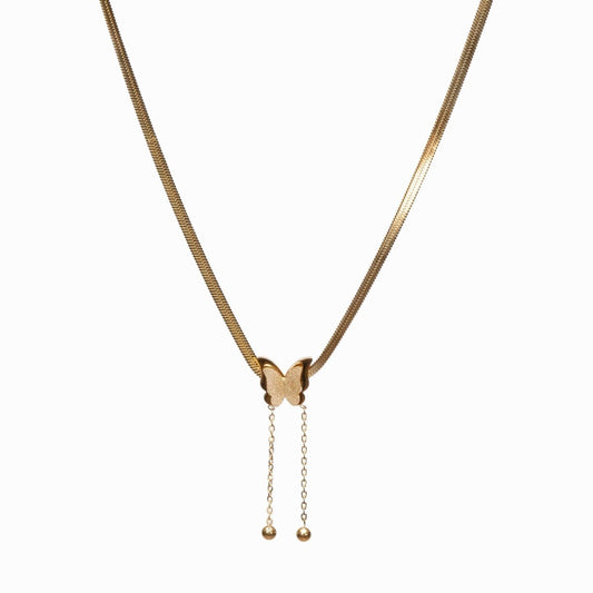 Necklace Free Butterfly Mesh 18K Gold Plated