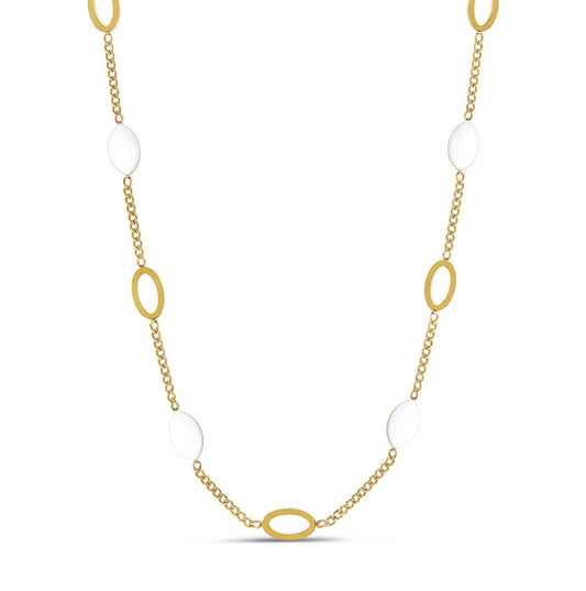 Necklace Pendant Oval Angellica 18K Gold Plated