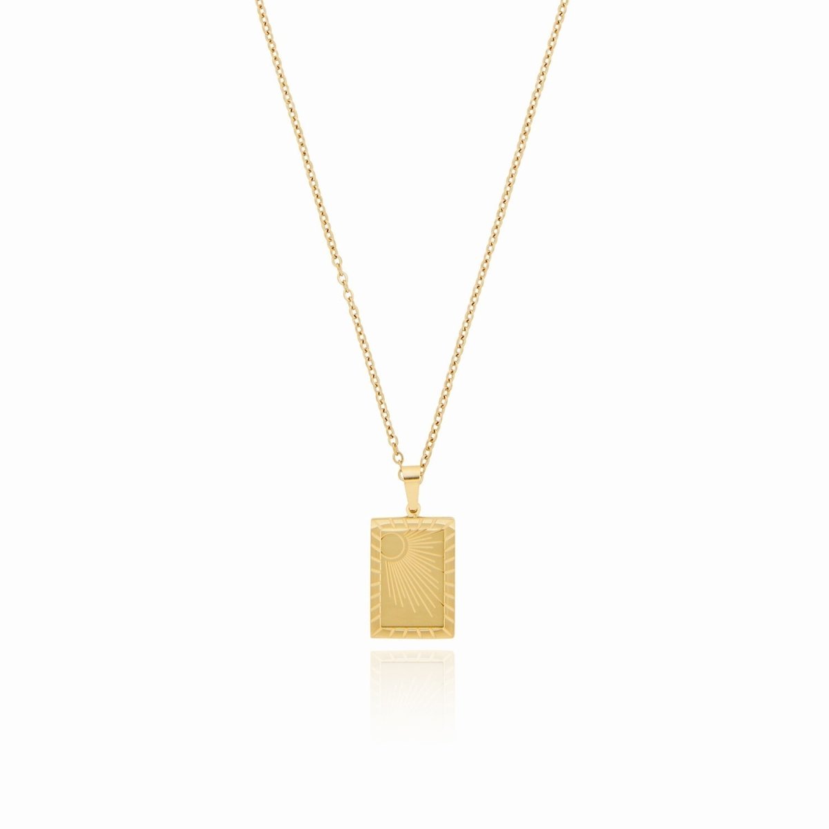 Necklace Sunrise Pendant Sunrise 18K Gold Plated