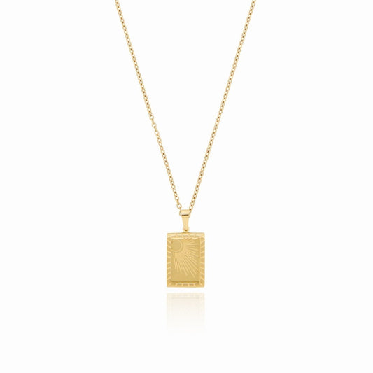 Necklace Sunrise Pendant Sunrise 18K Gold Plated