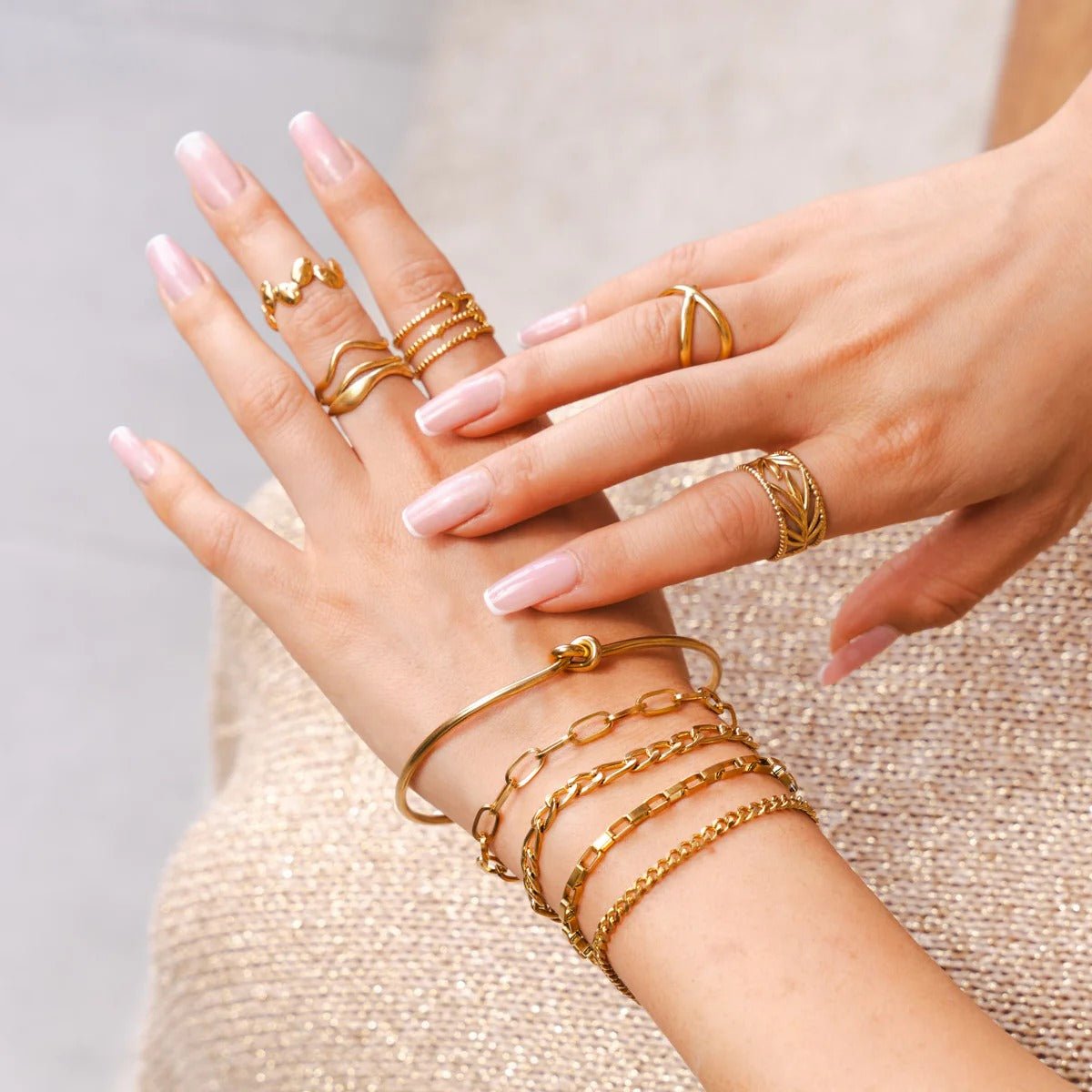 Elegance Bracelet & Knot Bracelet Kit 18K Gold Plated