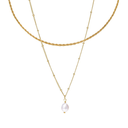 Everyday Double Necklace Mix 18K Gold Plated